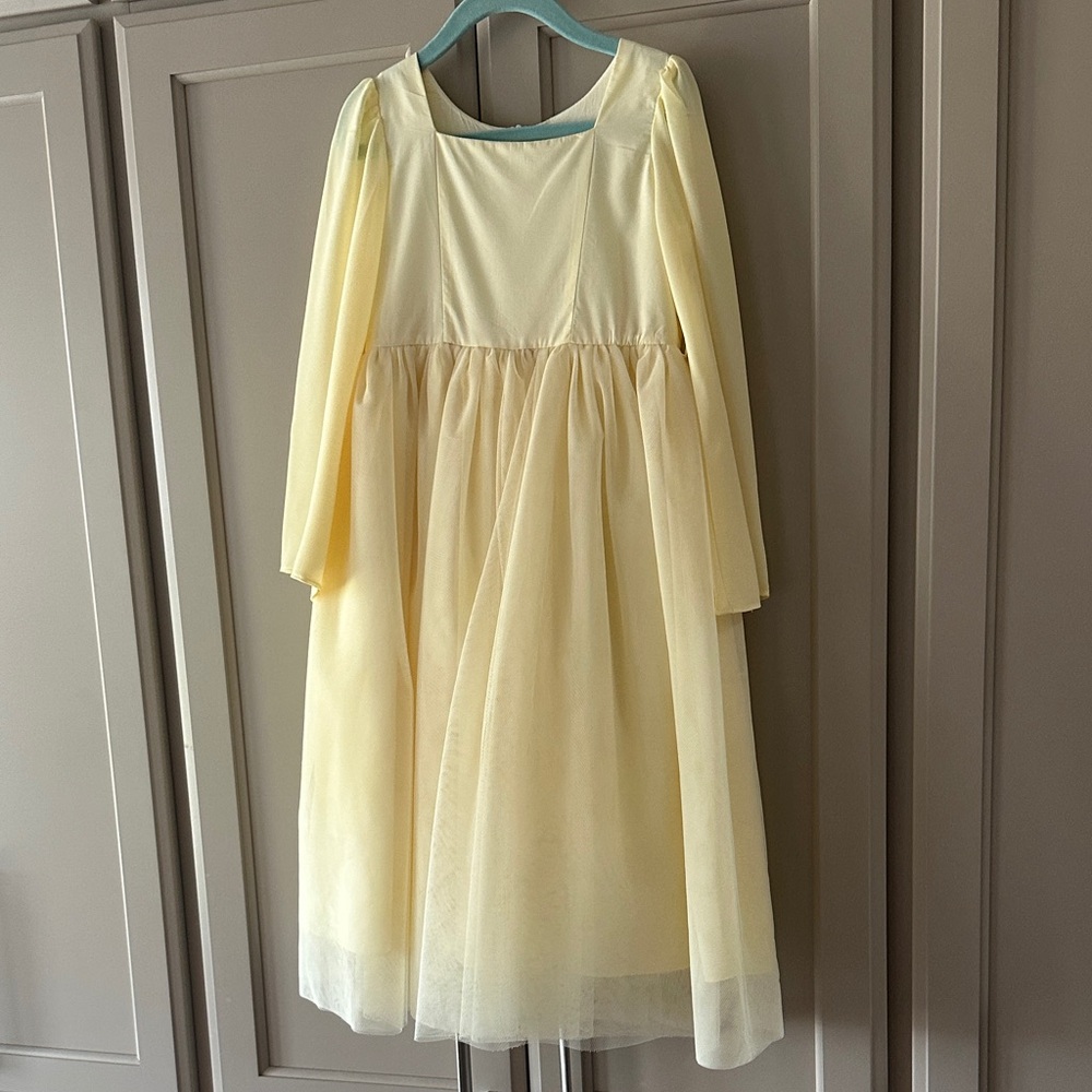 Elegant Yellow Kids Formal Dress